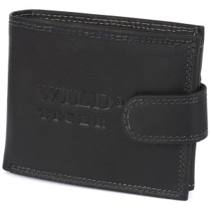 MAŁY PORTFEL MĘSKI  WILD TIGER RFID ZM-128R-035 - czarny