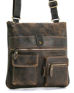 Duża listonoszka przecierana TBM-99-718 - brązowa