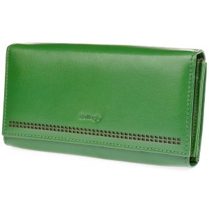 DUŻY SKÓRZANY PORTFEL DAMSKI RFID AD-118R-210 CIEMNOZIELONY