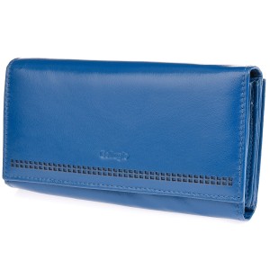 DUŻY SKÓRZANY PORTFEL DAMSKI RFID AD-118R-210 CIEMNONIEBIESKI