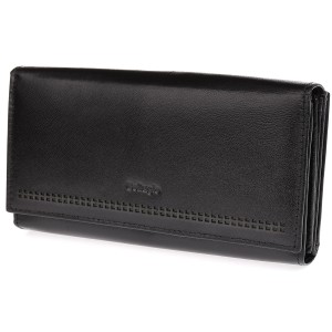 DUŻY SKÓRZANY PORTFEL DAMSKI RFID AD-118R-210 - czarny