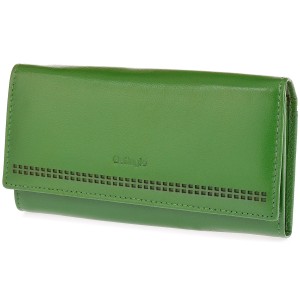 DUŻY PORTFEL DAMSKI RFID ADF-118R-402 - ciemnozielony