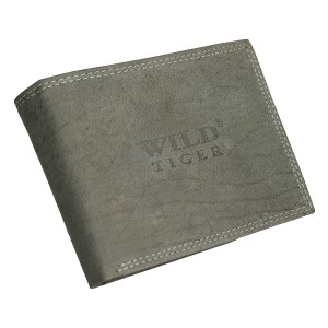 PORTFEL MĘSKI WILD TIGER SKÓRA NUBUK  AM-28-033 - ciemnoszary