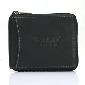 PORTFEL MĘSKI ZE SKÓRY NUBUK AM-28-245 CZARNY