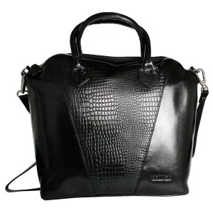 Torebka skórzana Bellugio AB-21-639 Czarna