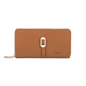 SKÓRZANY PORTFEL DAMSKI TD-124R-407 - jasnobrązowy