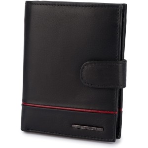 PORTFEL MĘSKI  RFID TMM-80R-046A czarno-czerwony