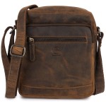SKÓRZANA TORBA MĘSKA EB-114-804 CIEMNOBRĄZOWA
