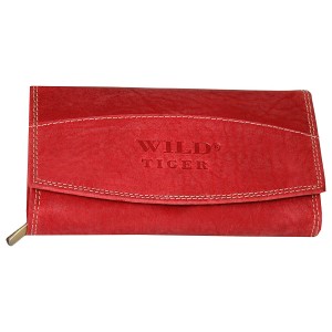 PORTFEL DAMSKI WILD TIGER ZD-28-042M CIEMNOCZERWONY