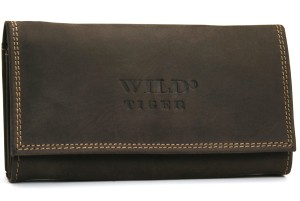 Duży portfel damski Wild Tiger ZD-28-064M - ciemnobrązowy