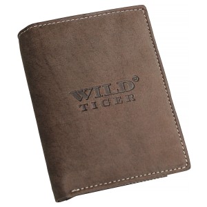 PORTFEL MĘSKI WILD TIGER AM-28-123 - ciemnobrązowy