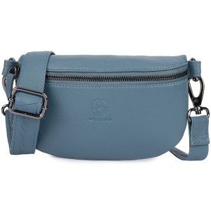 MAŁA SASZETKA SKÓRZANA DB-142-822-074 - szaroniebieska