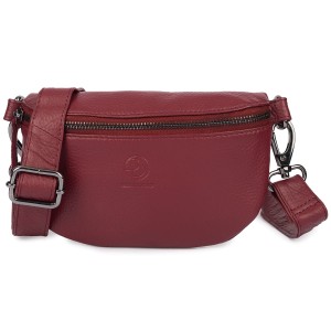 MAŁA SASZETKA SKÓRZANA DB-142-822-287 - ciemnoczerwona