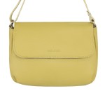 Skórzana listonoszka damska mała - limonkowa TB-124-794