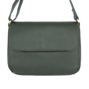 Skórzana listonoszka damska mała - zielona TB-124-794