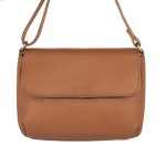 Skórzana listonoszka damska mała - jasnobrązowy TB-124-794