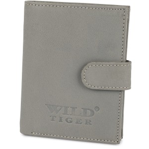 Portfel męski zapinany na nap Wild Tiger - jasnoszary AM-28-123A