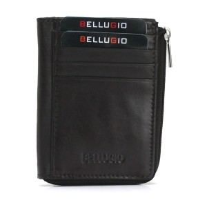 SKÓRZANE ETUI NA KARTY RFID AU-10R-015 CZEKOLADOWE