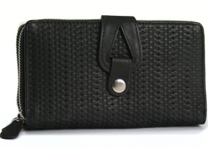 Skórzany portfel damski z RFID RD-95-384 - czarny