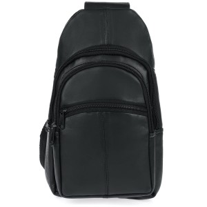 Plecak skórzany crossbody Bellugio ABM-107-792 - czarny