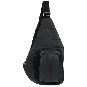 PLECAK SKÓRZANY CROSSBODY BELLUGIO ABM-107-802 - czarny