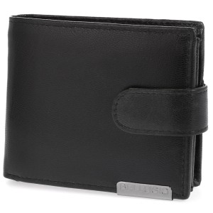 MAŁY PORTFEL SKÓRZANY BELLUGIO Z RFID ZM-121R-035 CZARNY